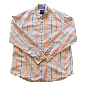 Tommy Bahama Button Down Mens XL Linen Blend Tropical Long Sleeve Shirt